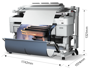 产品外观尺寸 - Epson SureColor T7280DMFP PS版产品规格